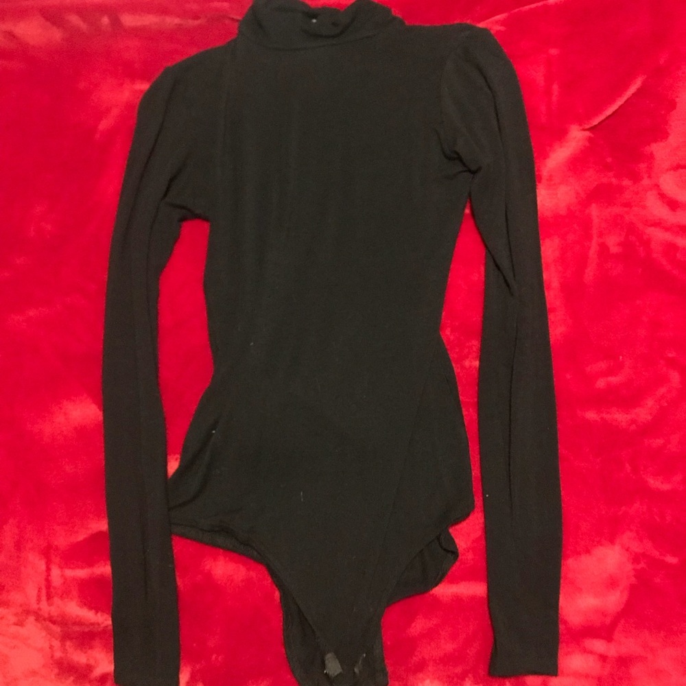 BooHoo Black Turtleneck Long Sleeve Bodysuit